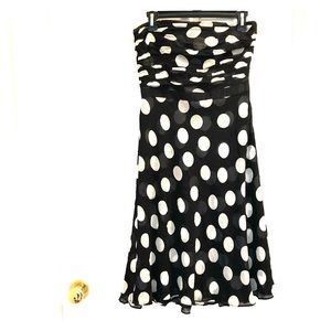 Ann Taylor Strapless Polka Dot Dress